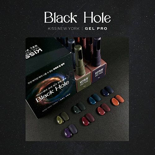 키스뉴욕 젤프로 블랙홀 딥컬러젤네일 8종세트+크림탑젤